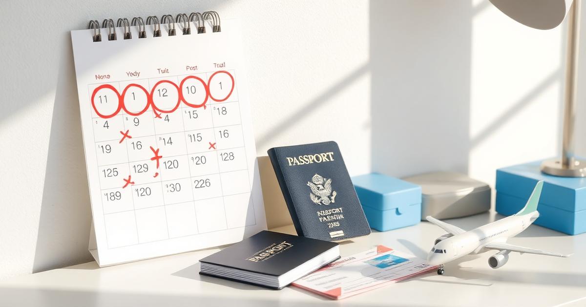 Calendar with circled dates and airplane icons showing the best time to book flights